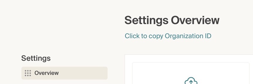 Copy org ID